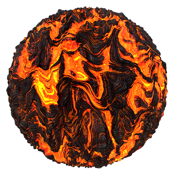 Lava from Volcano Eruption (Sphere)