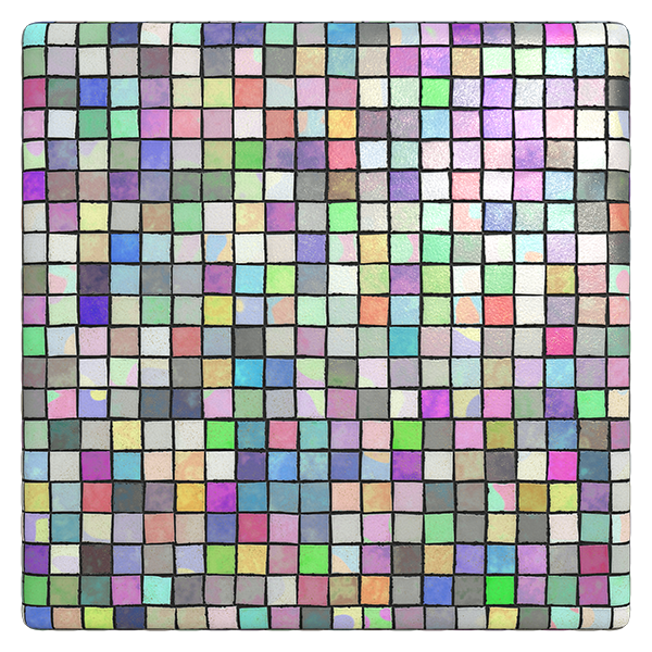 Colorful Mosaic Tile Texture (Plane)
