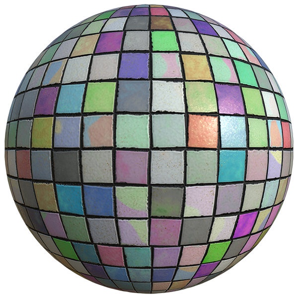 Colorful Mosaic Tile Texture (Sphere)