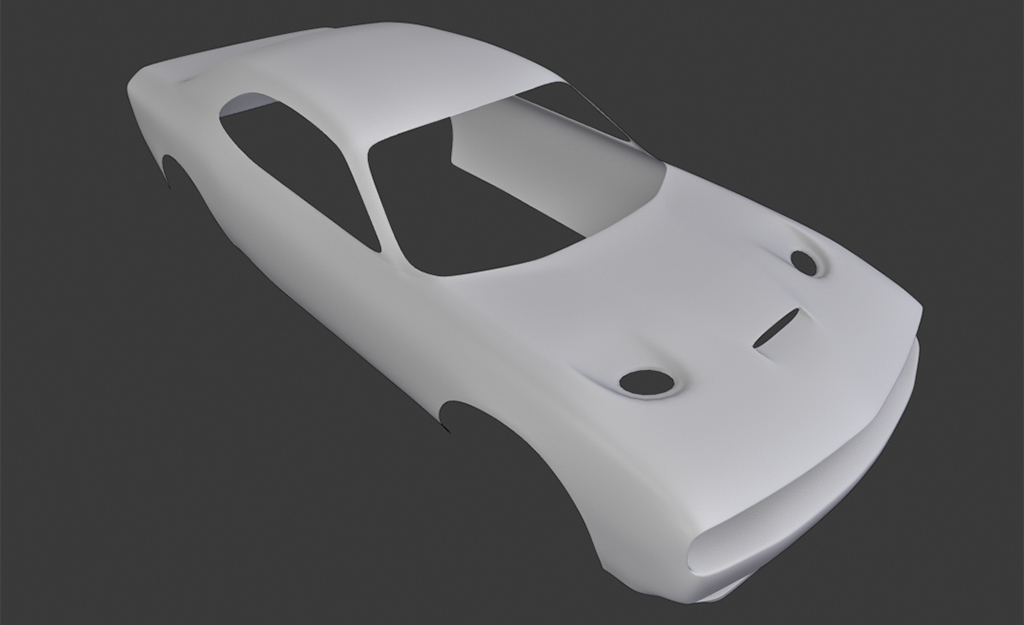 3D car model in Blender