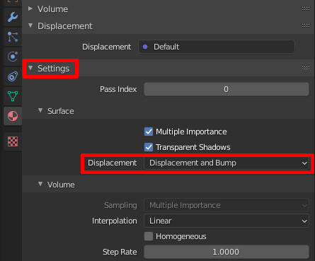 Enable Displacement