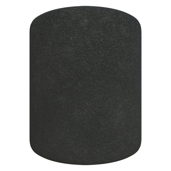 Black Asphalt Concrete or Bitumen Pavement Texture (Cylinder)