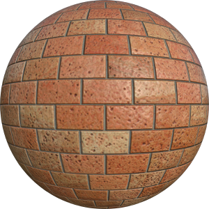 Glossy Red Brick Texture with Pits