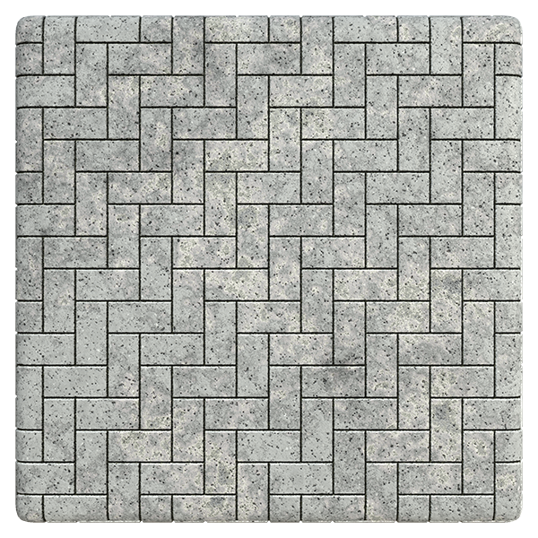 Grey Brick Texture in Herringbone Pattern (Plane)