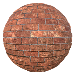 PBR Red Brick Texture with Trowel Marks