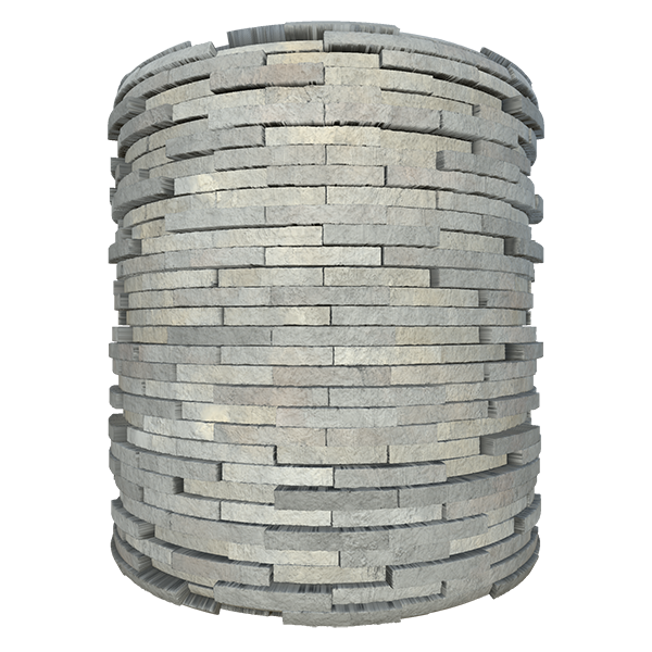 Extra Long Rectangle Brick Texture in Running Bone Layout (Cylinder)