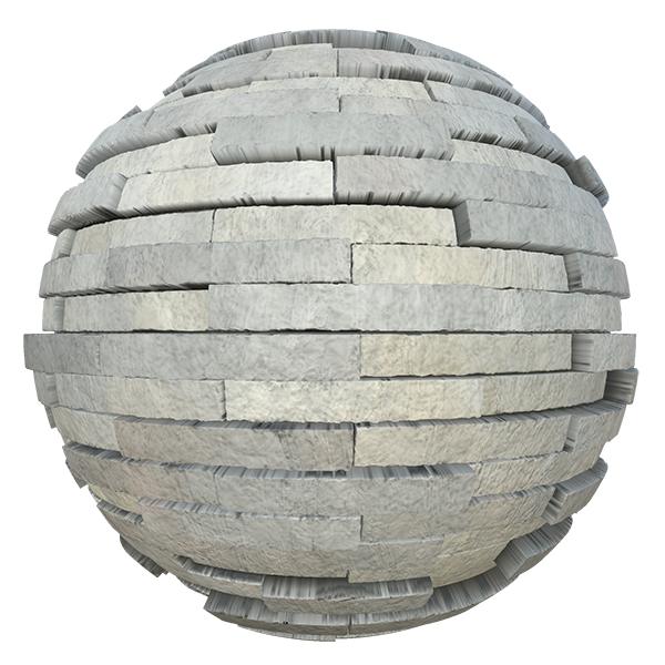 Extra Long Rectangle Brick Texture in Running Bone Layout (Sphere)