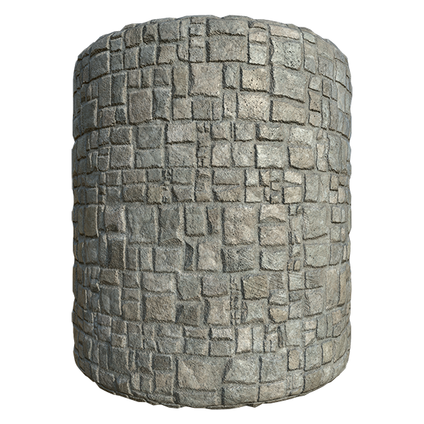 Irregular Brick Texture with Various Colors (Cylinder)