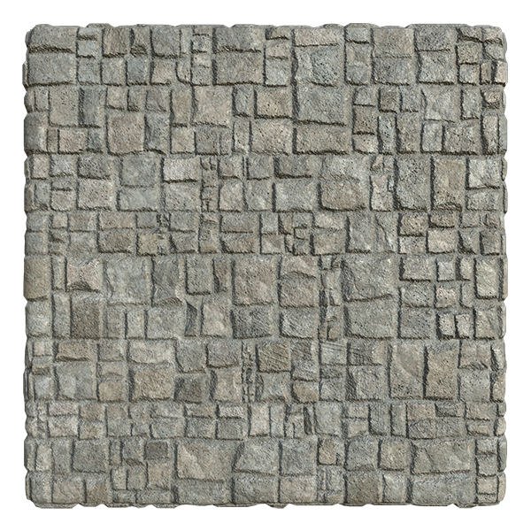 Irregular Brick Texture with Various Colors (Plane)