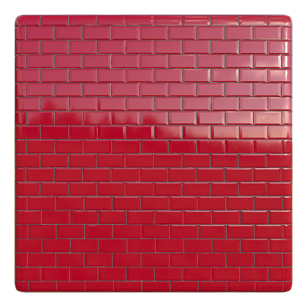Shiny Red Brick Texture for Wall Decoration (Plane)