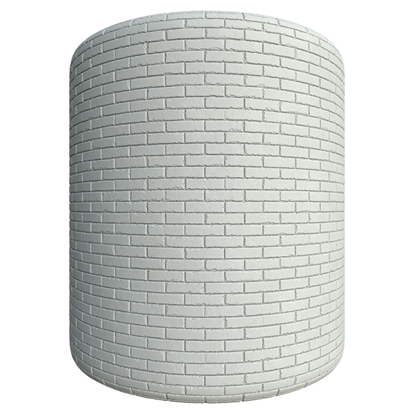 White Brick Texture for Wall Decoration (Cylinder)