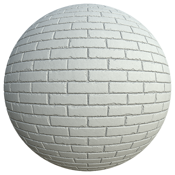 White Brick Texture for Wall Decoration (Sphere)