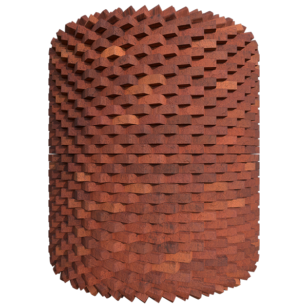Angled Red Brick Wall Texture (Cylinder)
