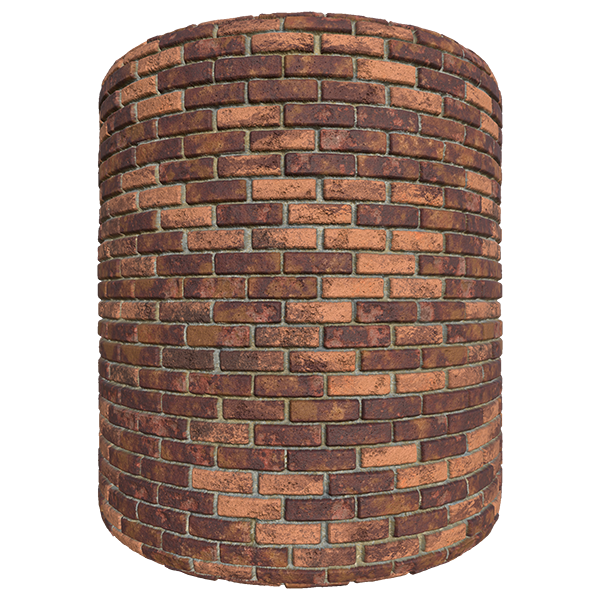 Worn Red Bricks in England (Cylinder)