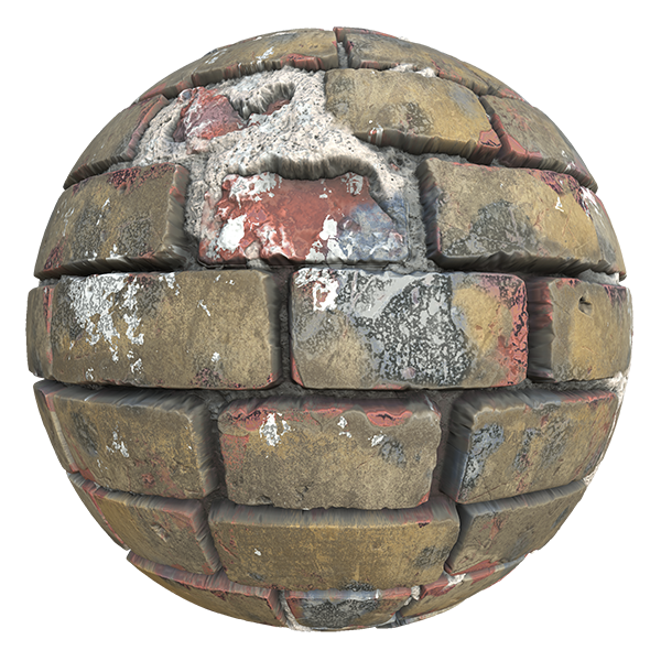 Worn Brick Wall Texture (Sphere)