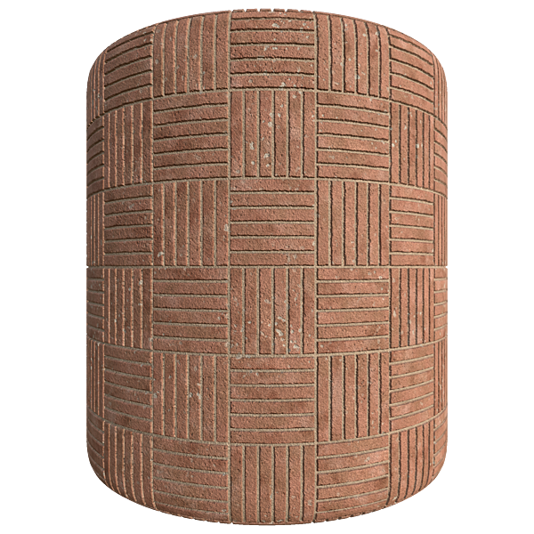 Parquet Brick Floor Texture (Cylinder)