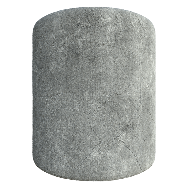 Plaster Concrete Wall Texture with Cracks (Cylinder)