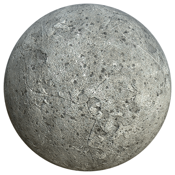 Asphalt or Concrete Texture with Cracks and Pitting (Sphere)