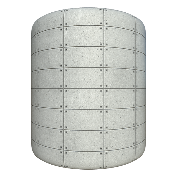 Tadao Ando Type Concrete Plate Texture (Cylinder)
