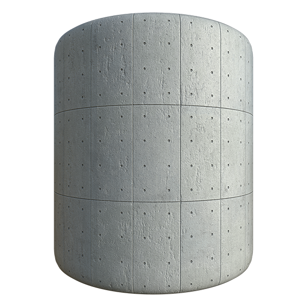 Tadao Ando Vertical Concrete Plate Texture (Cylinder)