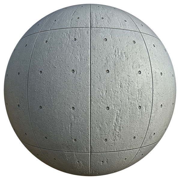 Tadao Ando Vertical Concrete Plate Texture (Sphere)