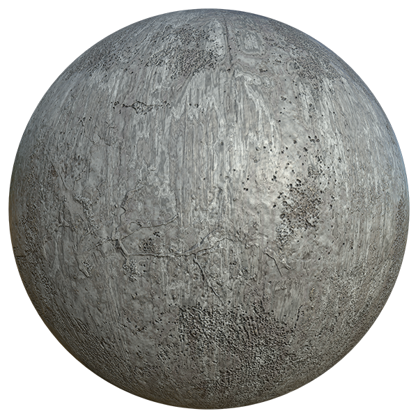 Raw Concrete Plain Wall Texture (Sphere)