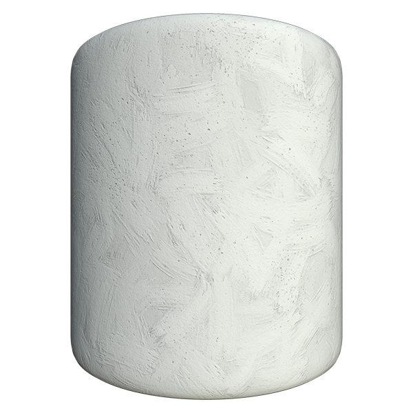 Concrete Plaster Wall with Paint Strokes (Cylinder)