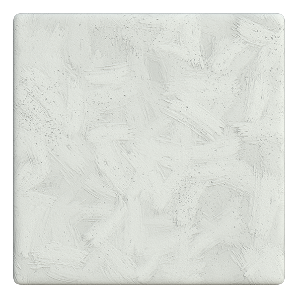 Concrete Plaster Wall with Paint Strokes (Plane)
