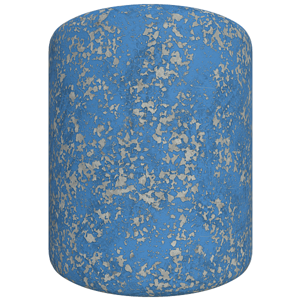 Concrete Wall with Chipped Paint Texture (Cylinder)