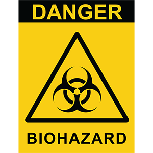Biohazard Warning Sign Label
