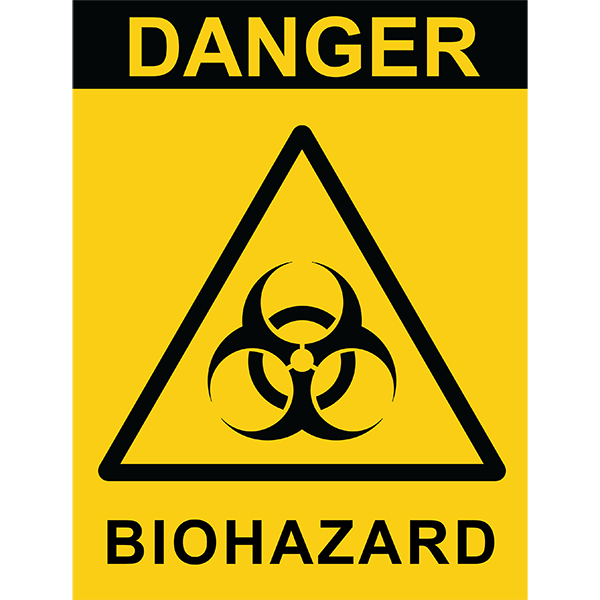 Biohazard Warning Sign Label (Sphere)
