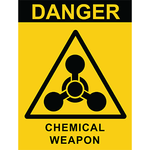 Chemical Weapon Warning Sign Label