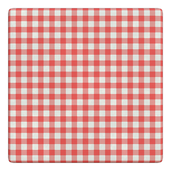 Red and White Checker Cloth Texture (Plane)