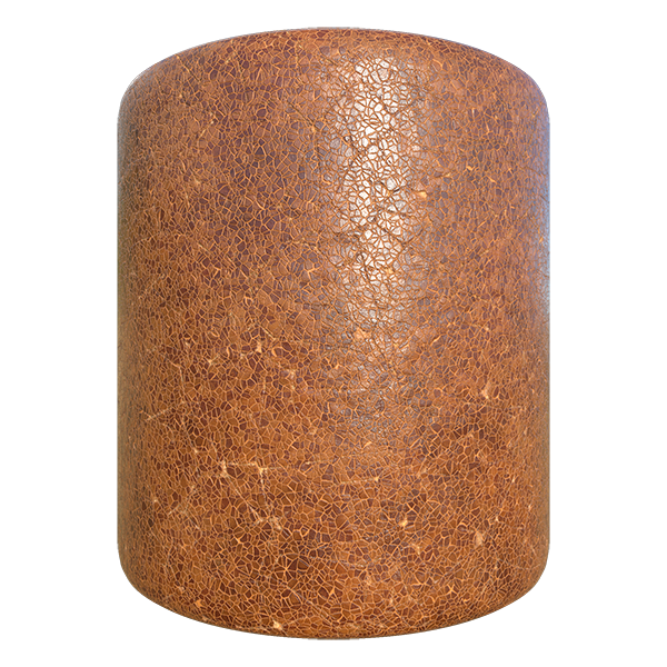 Typical Orange or Brown Leather Texture with Impressions (Cylinder)