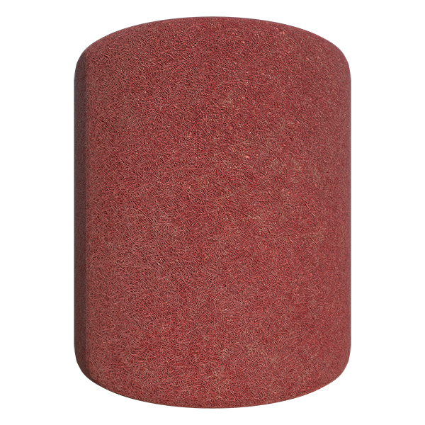 Red Carpet with Wool-like Fabric Texture (Cylinder)
