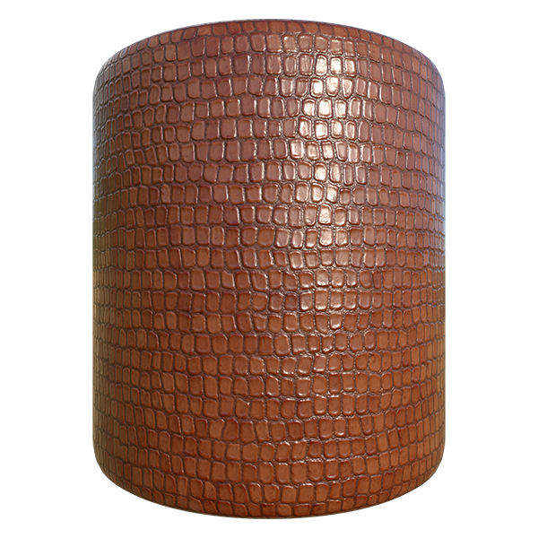 Artificial Alligator or Crocodile Leather Texture (Cylinder)