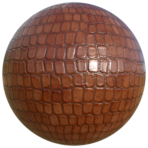 Artificial Alligator or Crocodile Leather Texture (Sphere)