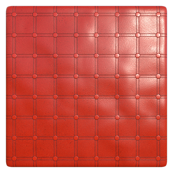 Red Tufted Leather Texture for Sofas and Chairs (Plane)