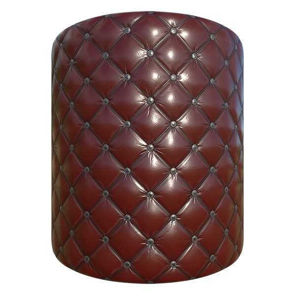 Red Sofa Leather Seamless Texture (Fabric)