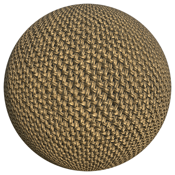 Jute Matting or Burlap Bag Texture (Sphere)