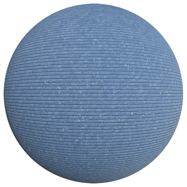 Blue Fabric Texture with Pilling (Sphere)
