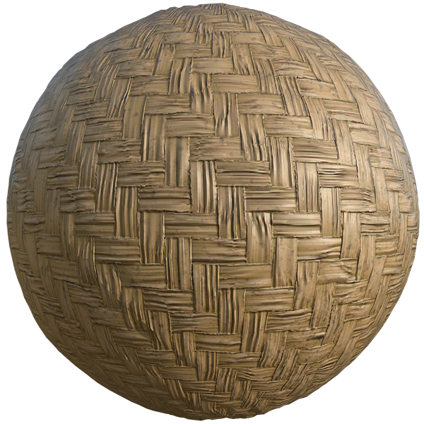 Woven Reed or Ratten Wicker Texture (Sphere)