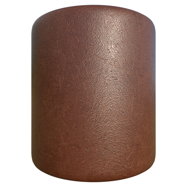 Worn Brown Leather Texture with Scratches and Dents, Free PBR