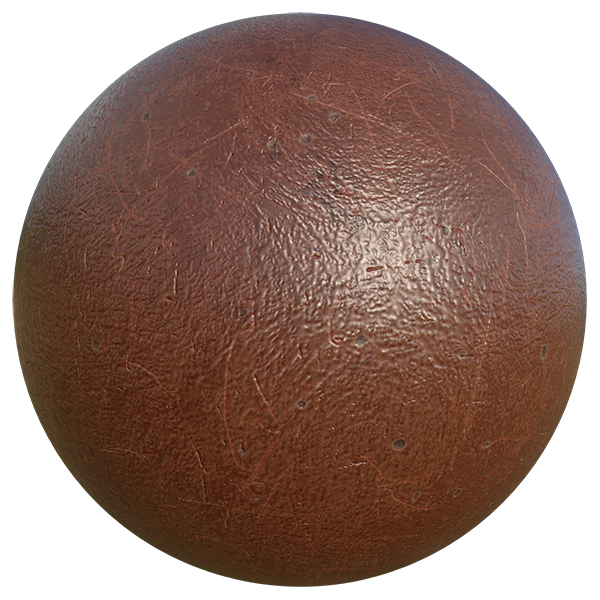 Worn Brown Leather Texture with Scratches and Dents, Free PBR