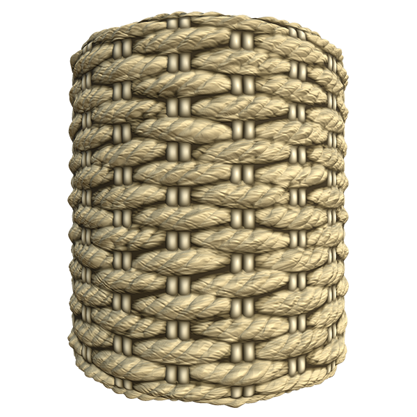 Straw Bag made of Twisted Raffia (Cylinder)