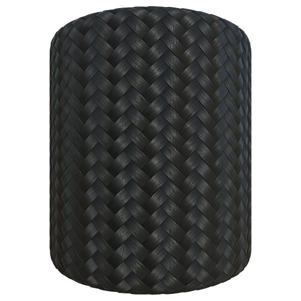 Black Bamboo Woven Furniture Texture (Cylinder)