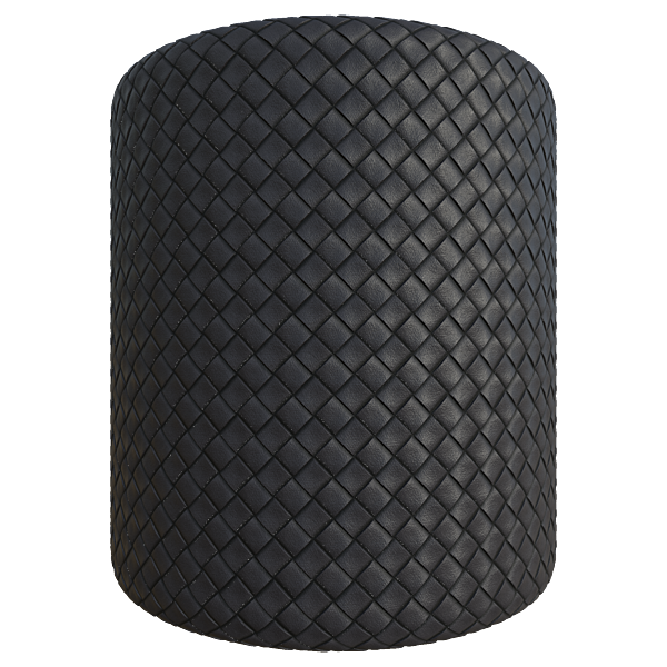 Black Woven Leather (Cylinder)