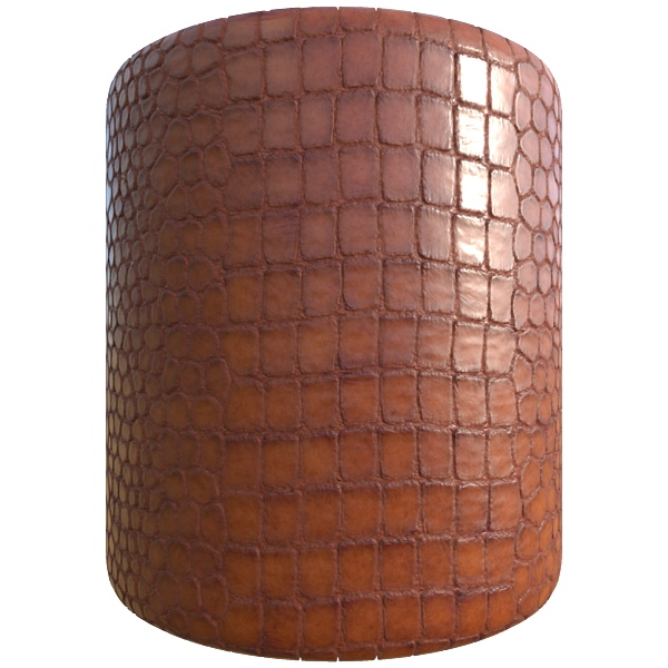 Brown Alligator Leather Fabric (Cylinder)