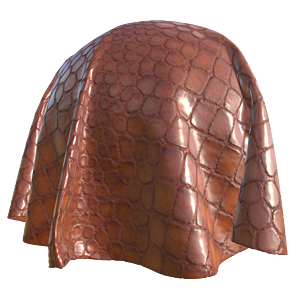 Brown Alligator Leather Fabric