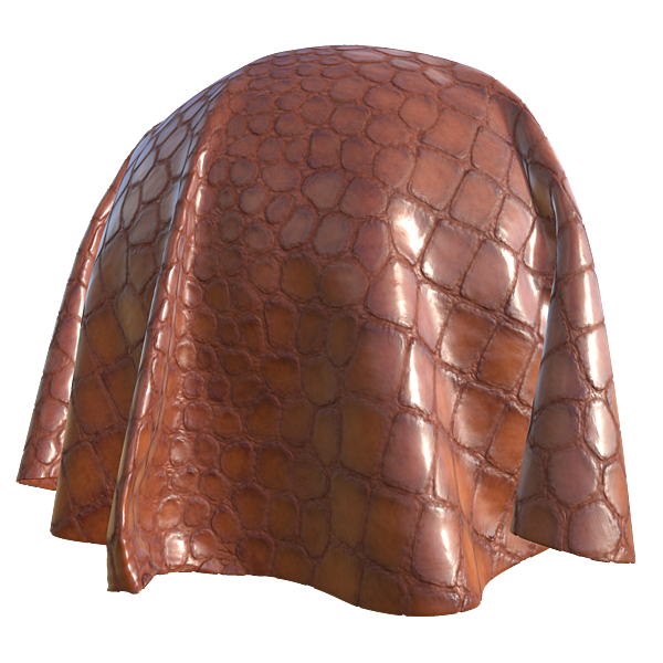 Brown Alligator Leather Fabric (Sphere)